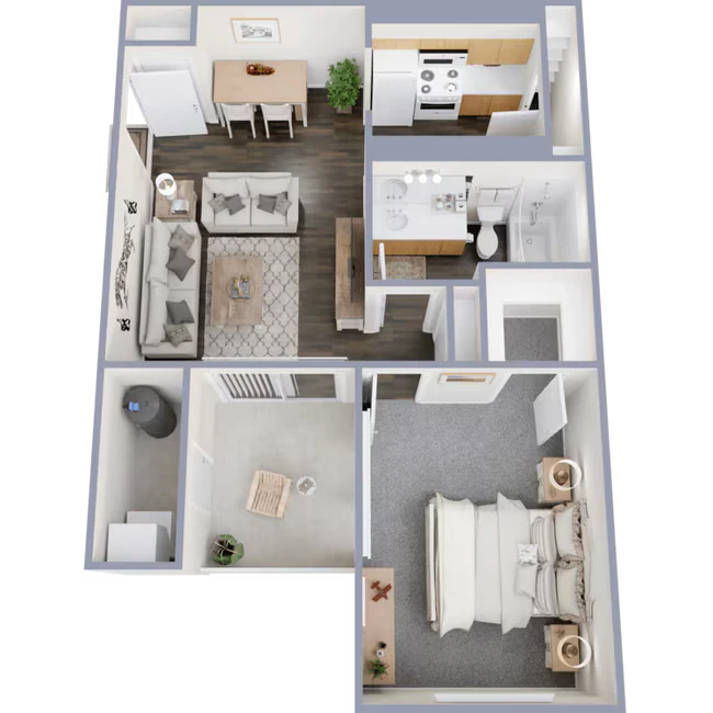 1 Bed • 1 Bath 114 floor plan